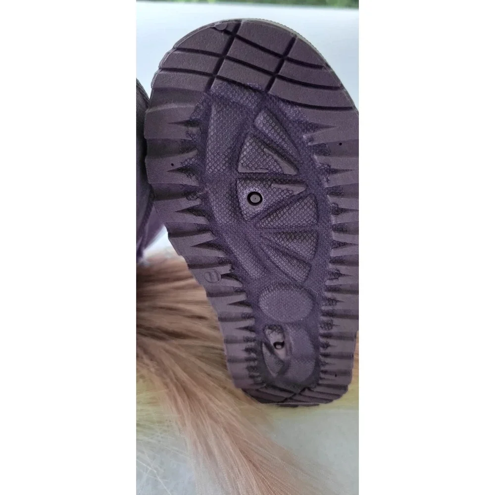 NWT Mudd Purple Faux Suede‎ Ankle Boots Booties Fur Lined Size 11 Girls Toddler